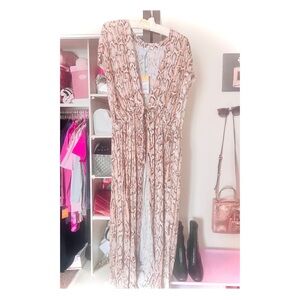 Women's Snake Print Swim Cover-Up